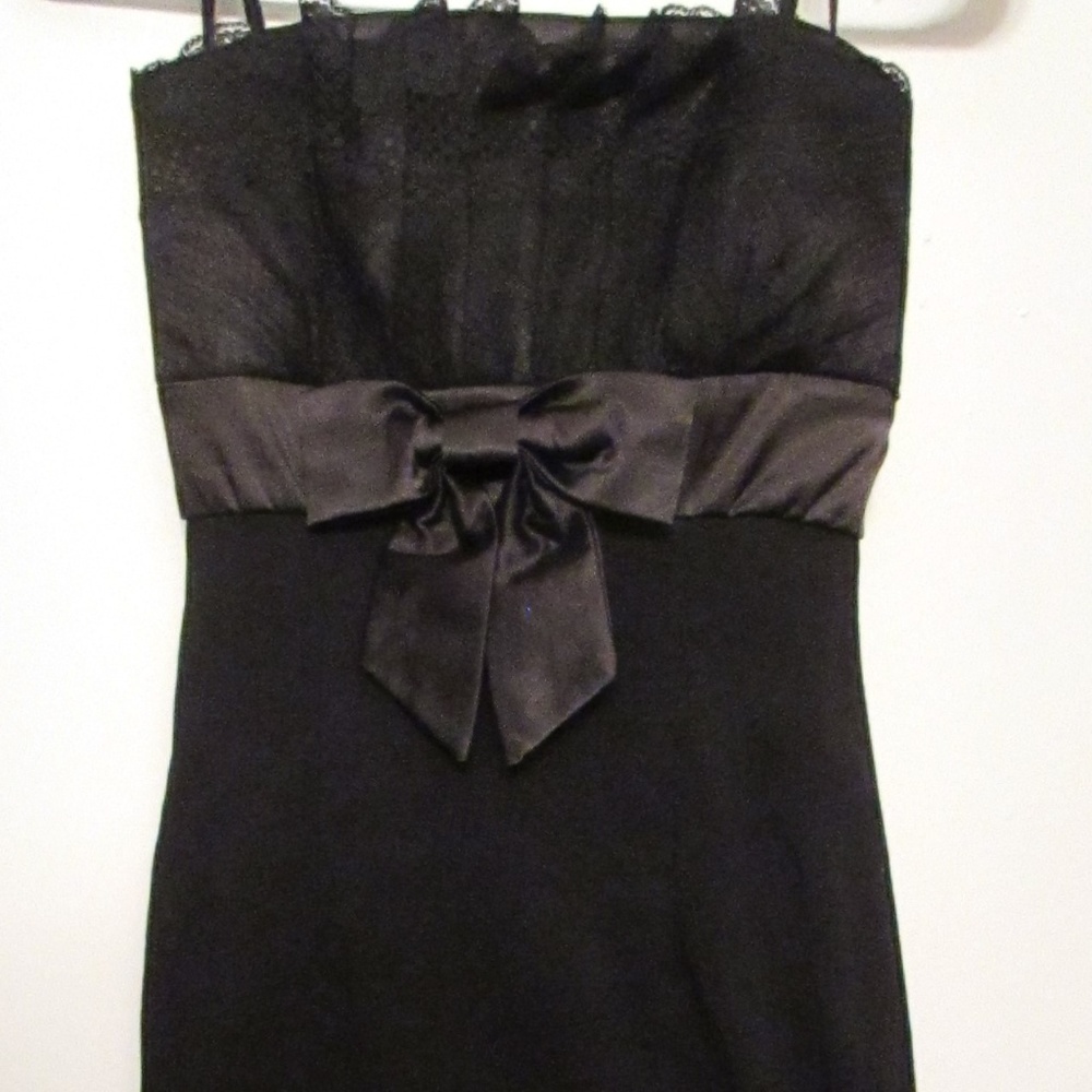 Strapless Empire Waist BodyCon Little Black Dress